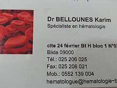 Dr Bellounes Karim+Hematologist Dr Bellounes Karim+Hematologist