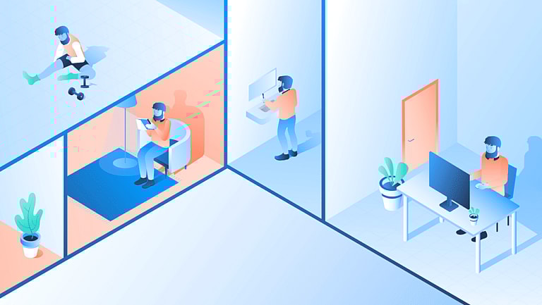 Travail à domicile, Working from home, العمل من المنزل