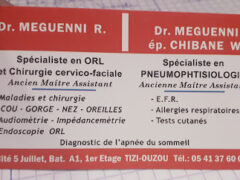 Dr meguenni ép chibane W-Otolaryngologists