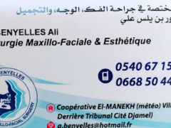Dr Ali BENYELLES+Plastic surgeon;Maxillofacial surgeon